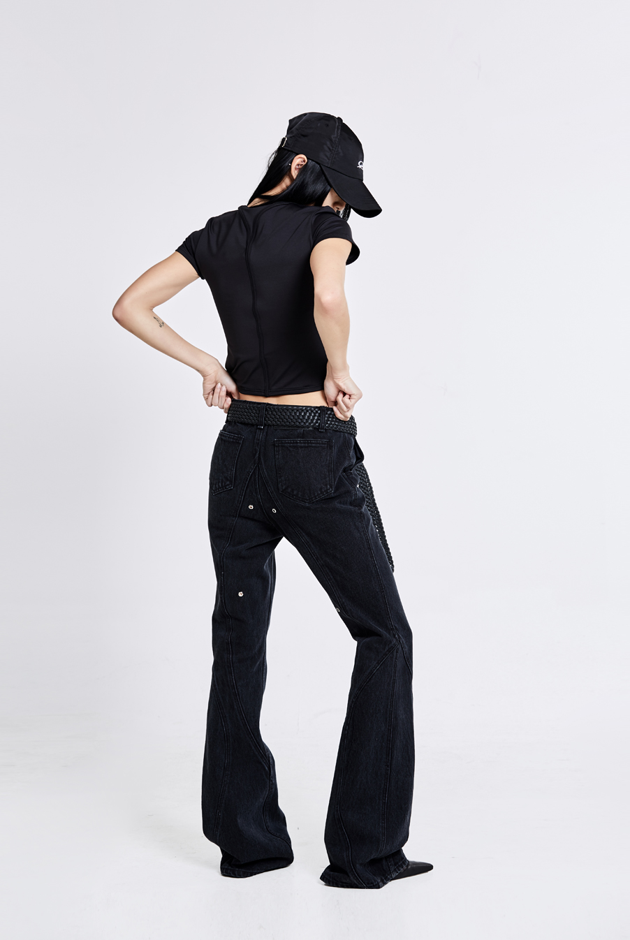 Bootcut Linning Denim pants - Black(woman)