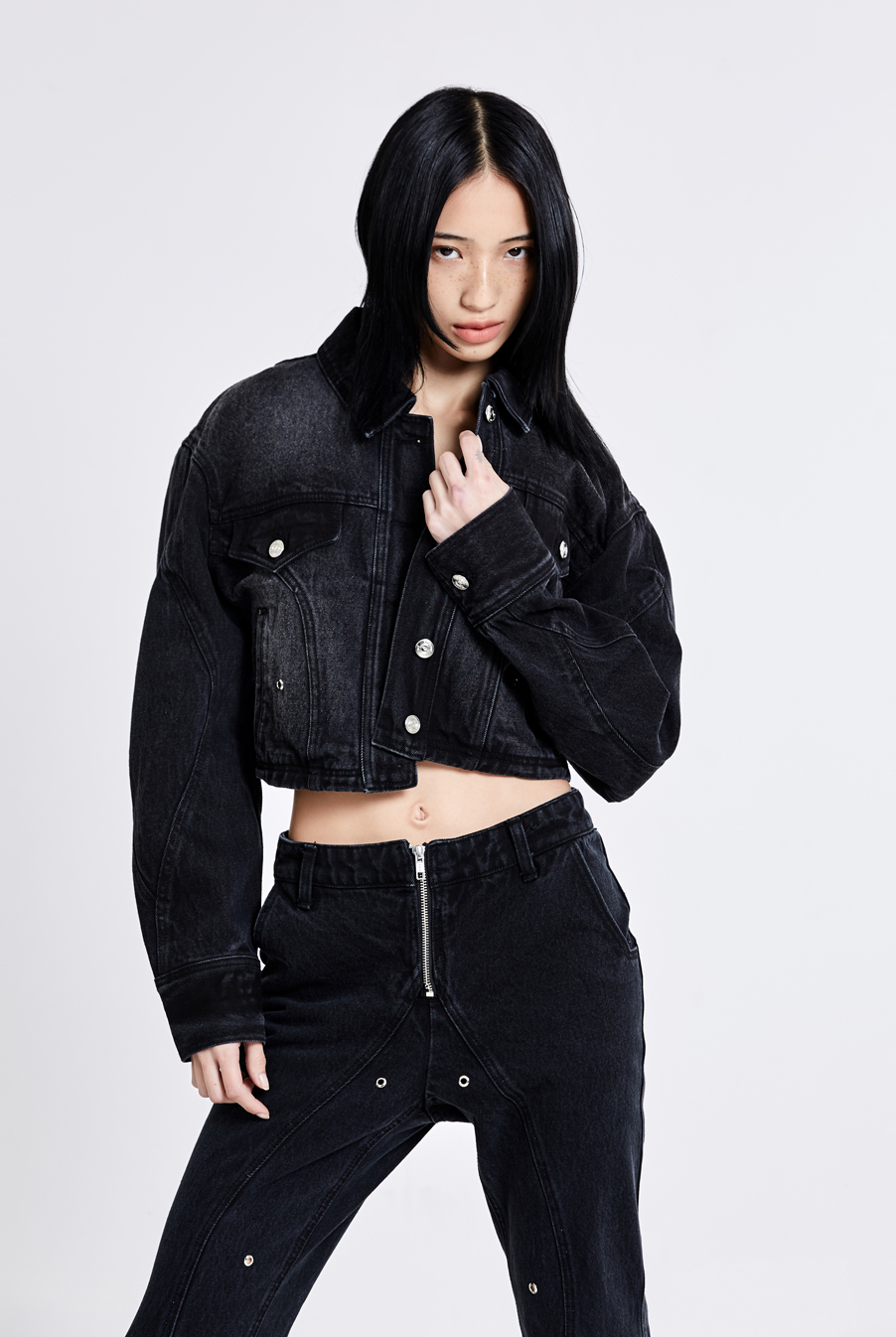 Tunnel Lining denim jacket - Black(woman)