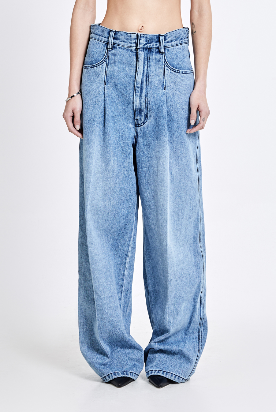 Boyfriend denim highwaist pants - Light Blue(woman)