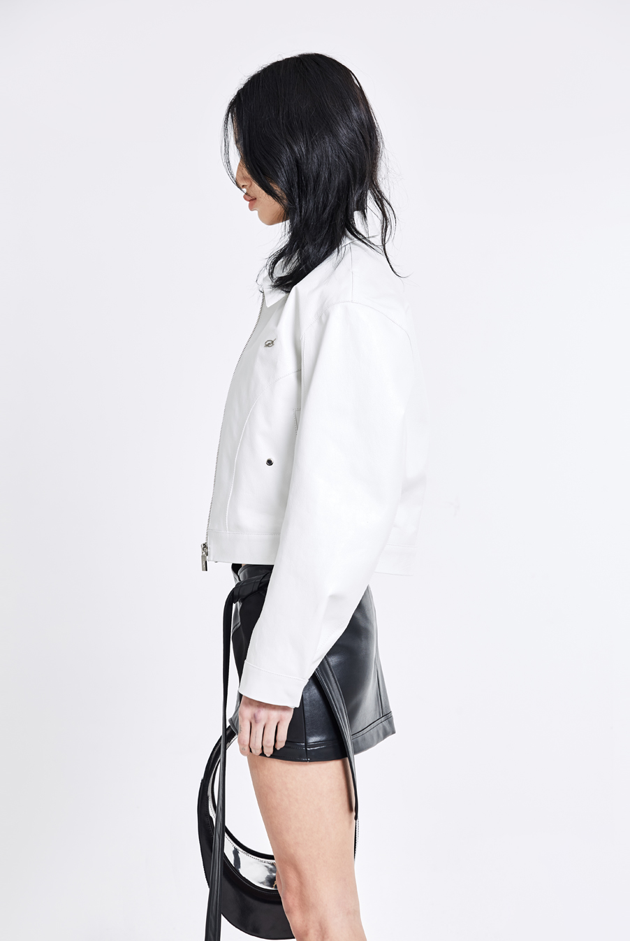 Bulky Leather Jacket - White(woman)