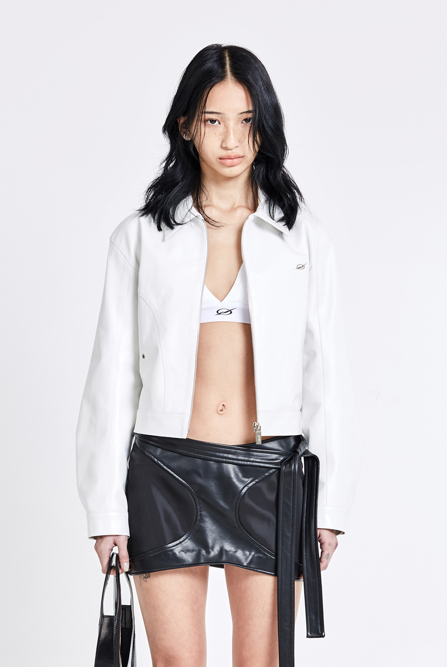 Bulky Leather Jacket - White(woman)