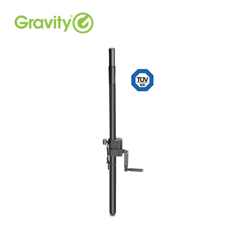 GRAVITY 그래비티 TAdjustable Speaker Pole with Crank, 35mm to M20 스탠드 확장봉 / SP2472B