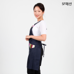 색동 포인트 H형 개량 한복 앞치마 전통 한국기념품 명절 추석 설날 행사 이벤트