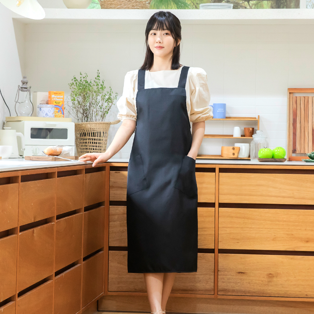 롱 앞치마 카페 바리스타 꽃집 주방 식당 X형 3컬러