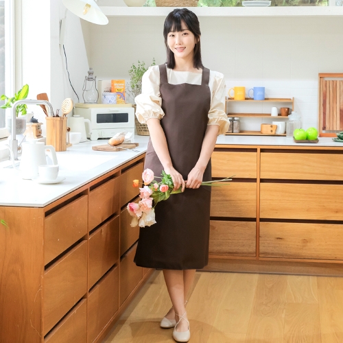 롱 앞치마 카페 바리스타 꽃집 주방 식당 X형 3컬러