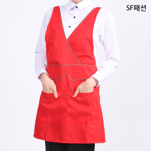 X형 조끼 앞치마 앞치마 유니폼