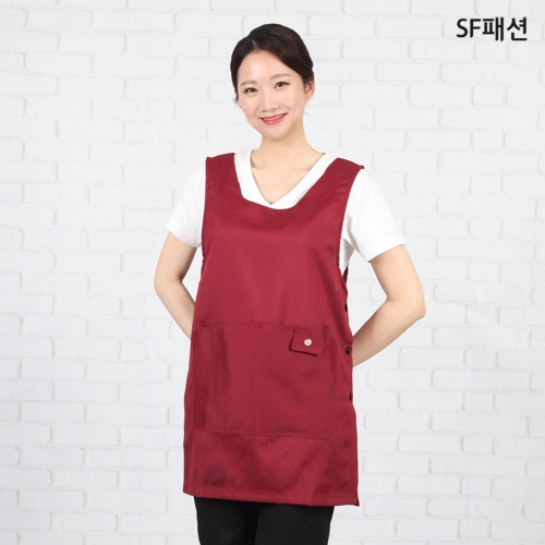 컬러9종 포포켓 원피스 앞치마 유니폼 앞치마 가운