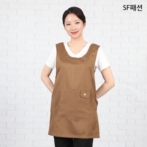 컬러9종 포포켓 원피스 앞치마 유니폼 앞치마 가운