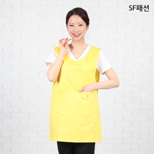 컬러9종 포포켓 원피스 앞치마 유니폼 앞치마 가운