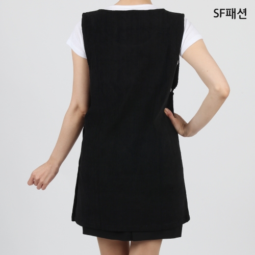 골덴 원피스 앞치마 코듀로이 앞치마 사이즈 L