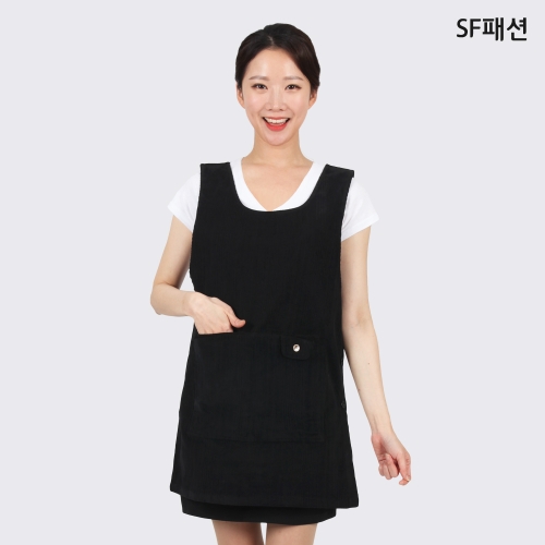골덴 원피스 앞치마 코듀로이 앞치마 사이즈 L