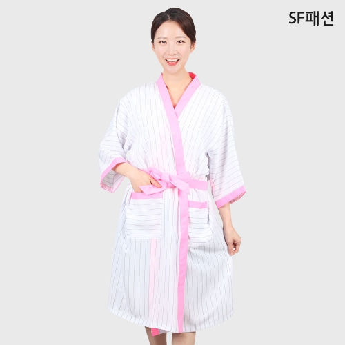 줄지밴딩 사우나 가운 남녀공용 나이트