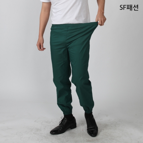 발목고무밴딩 위생복 바지 급식 식품 조리 병원 학교 구내 식당