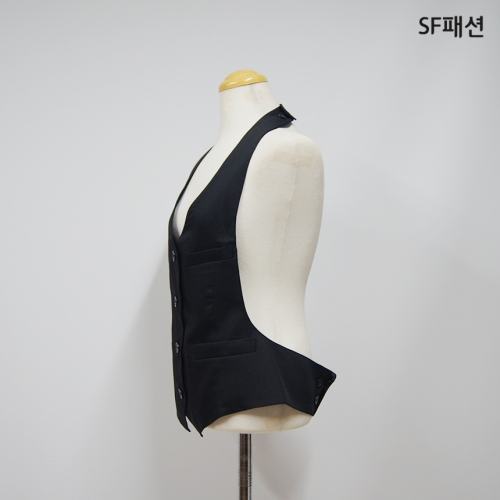 무채색 무등판 조끼 유니폼 사이즈 L-XL