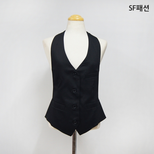 무채색 무등판 조끼 유니폼 사이즈 L-XL