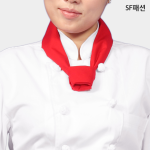 얇은 컬러 타이 요리사 스카프