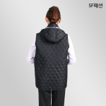 생활 방수 겨울 누빔 후드 작업 패딩 조끼