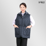 생활 방수 겨울 누빔 후드 작업 패딩 조끼
