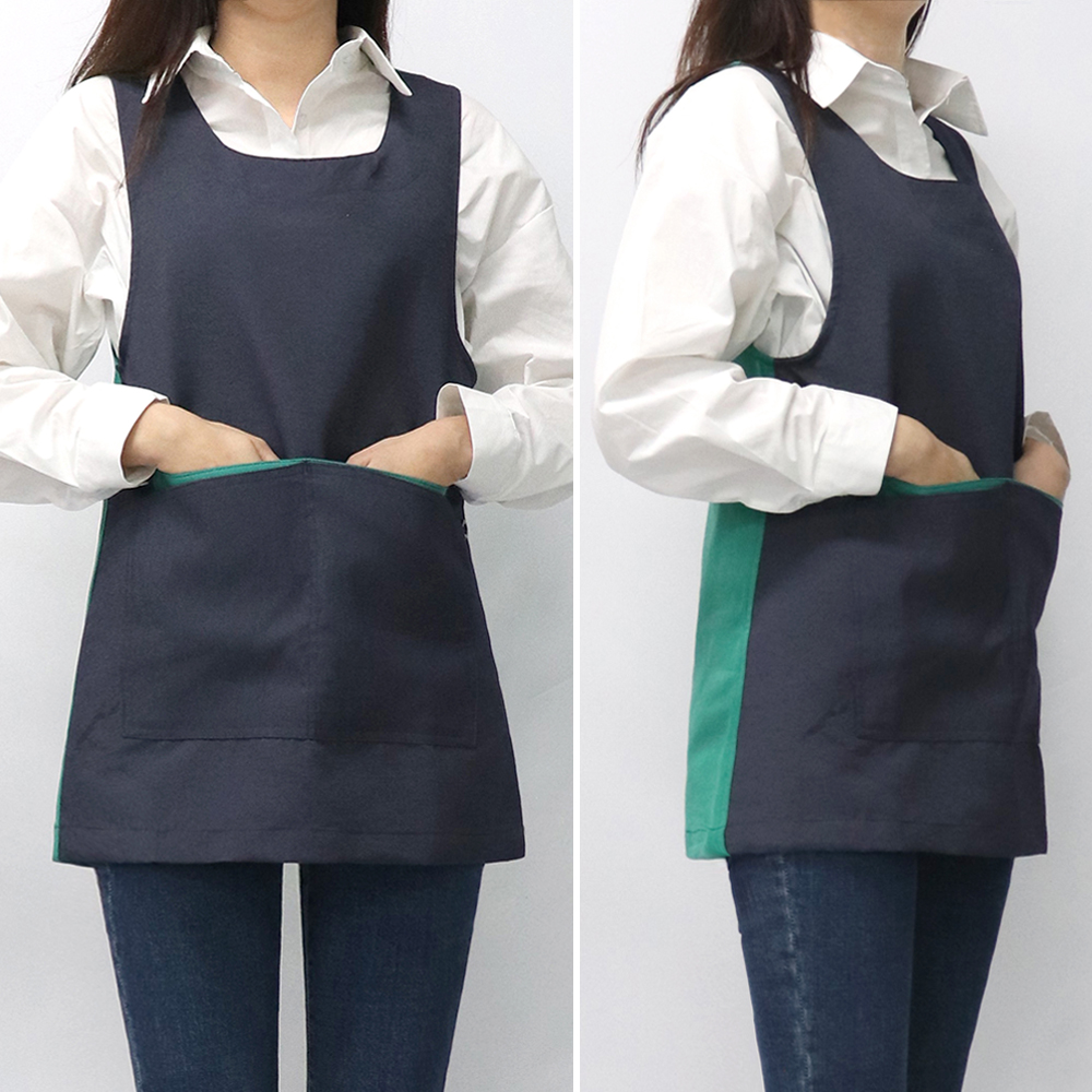 생활방수 겨울 기모 원피스형 앞치마