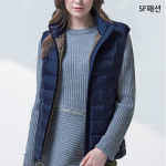 남녀공용 오리털 하이넥 조끼 덕다운 패딩