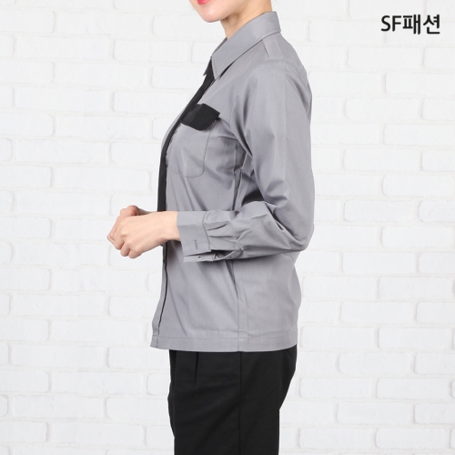 남녀공용 긴팔 반팔 포켓셔츠 유니폼 서빙복
