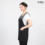 SF패션 여름 망사 시원한 원피스형 앞치마 요양보호사 복지센터 인쇄