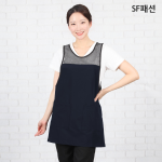 SF패션 여름 망사 시원한 원피스형 앞치마 요양보호사 복지센터 인쇄