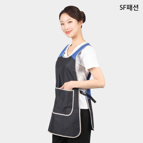 방수 코팅 버클 망사 원피스 앞치마 유니폼 가운