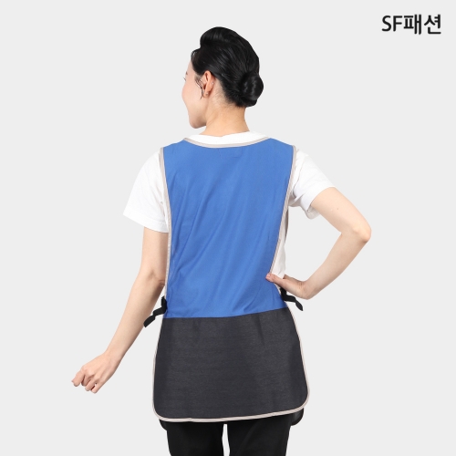 방수 코팅 버클 망사 원피스 앞치마 유니폼 가운