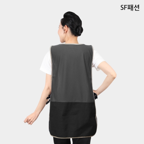 방수 코팅 버클 망사 원피스 앞치마 유니폼 가운