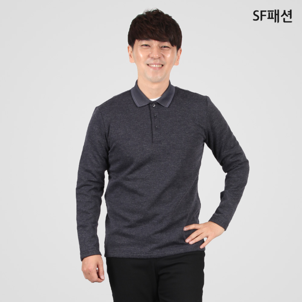 겨울티 자가드 카라 기모 티셔츠 PK