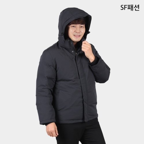 탈부착 후드 오리털 패딩 점퍼