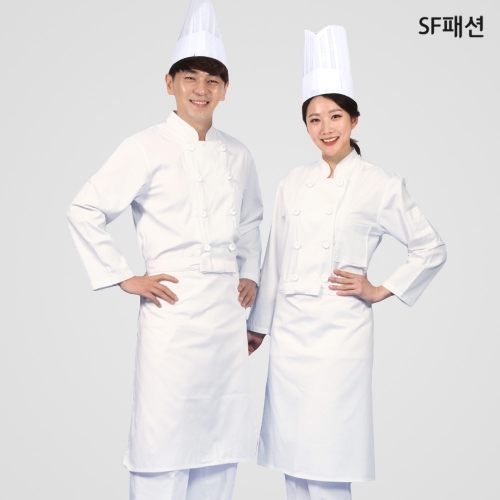 조리사 시험복 세트 조리복 상의 허리앞치마 S 종이모