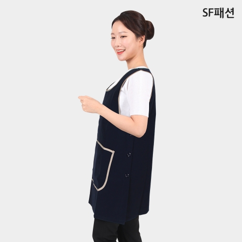 큰 주머니 원피스 앞치마