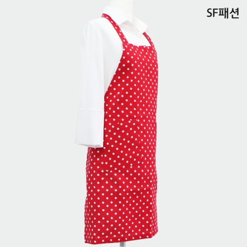 미니 스타 목걸이형 앞치마 캔버스 원단 카페 공방 어린이집 유치원