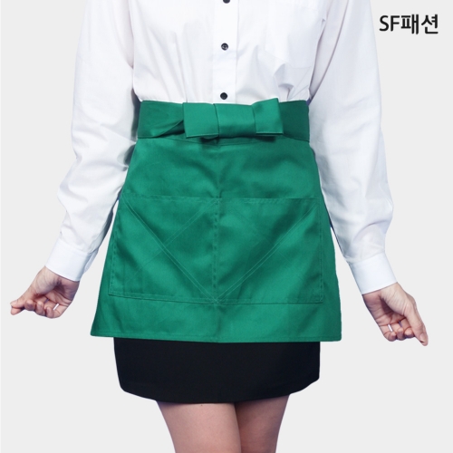 짧은 허리형 미니 앞치마 유니폼