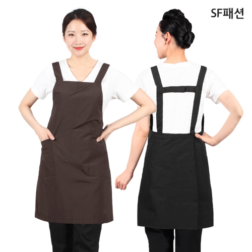 얇고 가벼운 생활방수 치마형 앞치마 유니폼