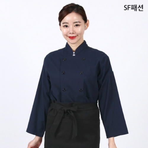 등배색 남여공용 긴팔 조리복  유니폼 주방복