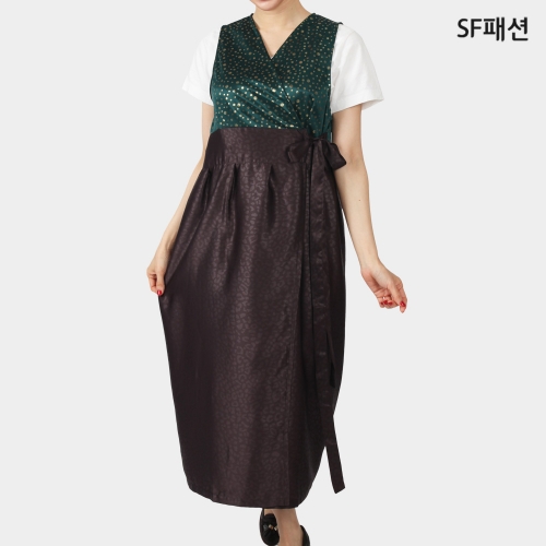 개량 한복 원피스 앞치마 명절 추석 설날 한식당 정식당 전통찻집 떡집