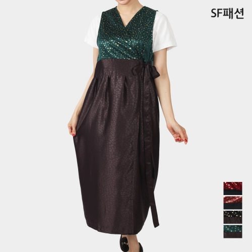 개량 한복 원피스 앞치마 명절 추석 설날 한식당 정식당 전통찻집 떡집