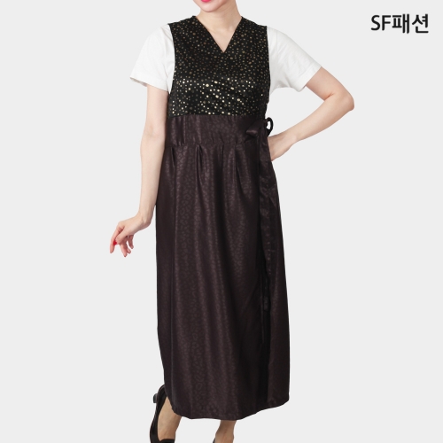 개량 한복 원피스 앞치마 명절 추석 설날 한식당 정식당 전통찻집 떡집
