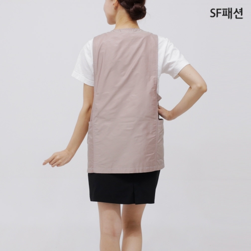 얇은 옆주머니 원피스 앞치마 유니폼 요양원 요양병원 시장 단체