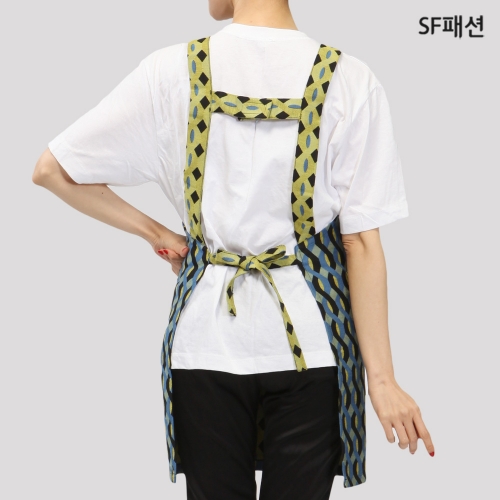 패턴 H형 앞치마 식당 카페 주방 어린이집 유치원