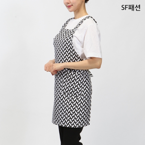 패턴 H형 앞치마 식당 카페 어린이집 유치원 당일