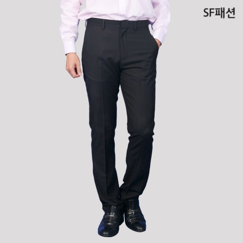 슬림핏 남자 두꺼운 벨트형 검정 바지 단체 정장바지 유니폼 근무복