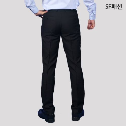 슬림핏 남자 두꺼운 벨트형 검정 바지 단체 정장바지 유니폼 근무복