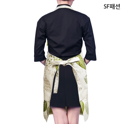 펄 나무잎 목걸이형 앞치마 단체 인쇄 시장 판촉용 서빙 카페 가정 주방
