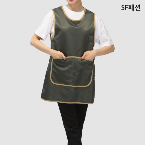 큰주머니 생활방수 원피스 앞치마 유니폼 바자회 부녀회 한식 음식점