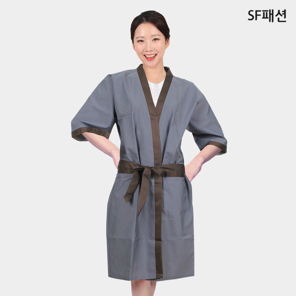 고급 헤링본 패턴 사우나가운 검진복 골프가운