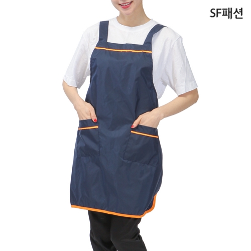 H형 파이핑 앞치마 유니폼 집들이 식당 서빙 가정 카페